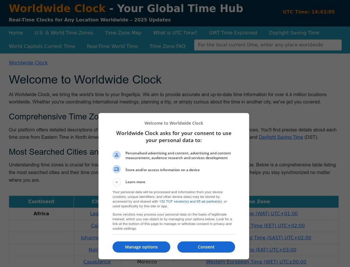 World Time and Time Zones